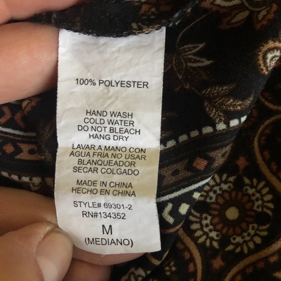 Zipper-front patterned top - Picture 5 of 8